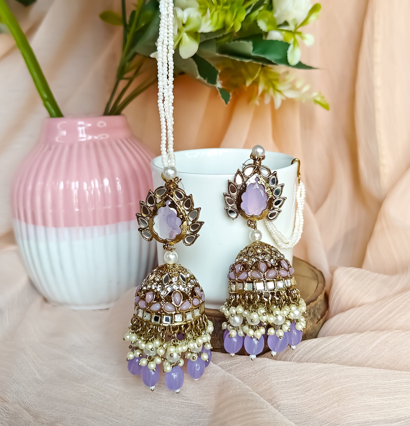 Buy thread trends Long Three Step Purple Color Silk Thread Jhumka Earrings  Silk Dori Jhumki Earring at Amazon.in